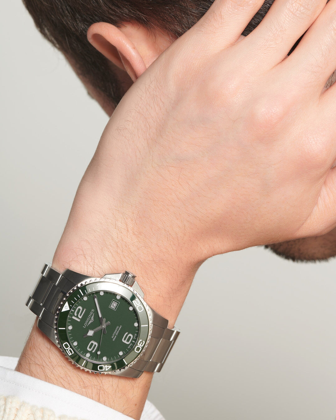 Hydroconquest Automatic Watch, Ø 41.00 Mm, Stainless Steel And Ceramic Bezel.