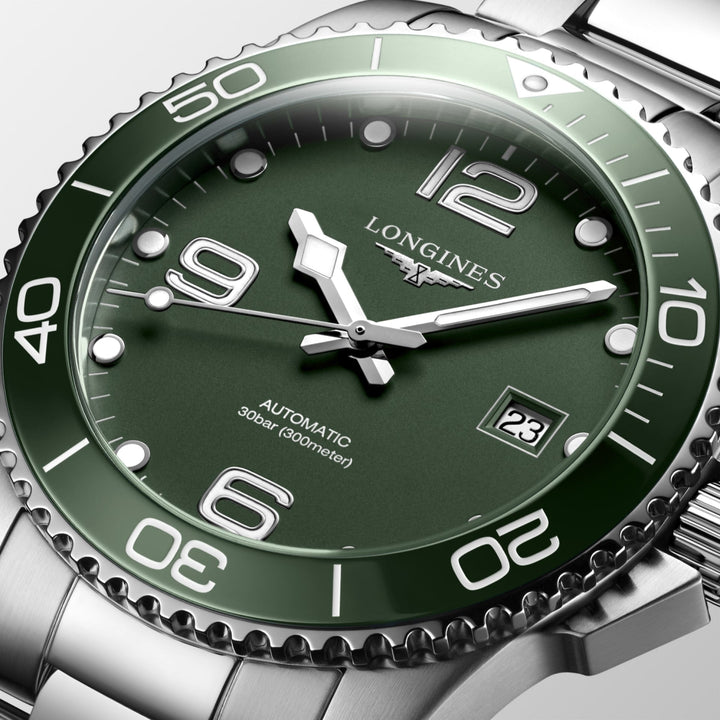 Hydroconquest Automatic Watch, Ø 41.00 Mm, Stainless Steel And Ceramic Bezel.
