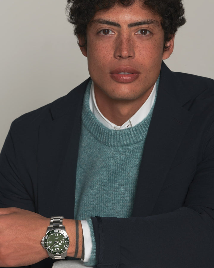 Hydroconquest Automatic Watch, Ø 43.00 Mm, Stainless Steel And Ceramic Bezel.