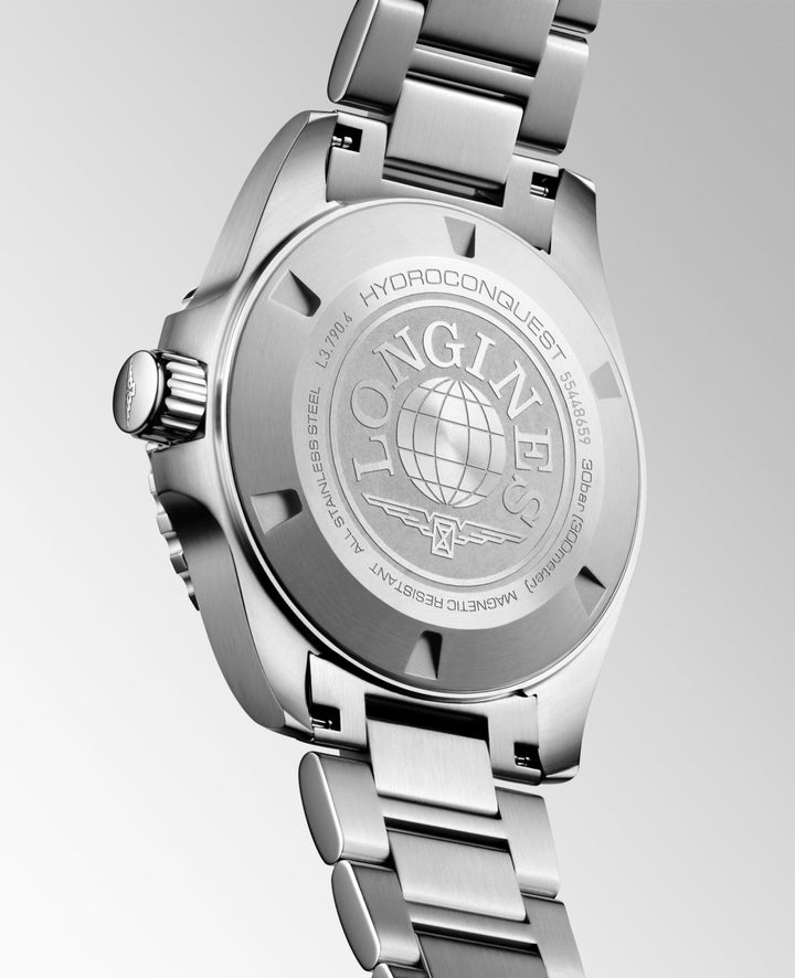 Hydroconquest Gmt Automatic Watch, Ø 41.00 Mm, Stainless Steel And Ceramic Bezel.