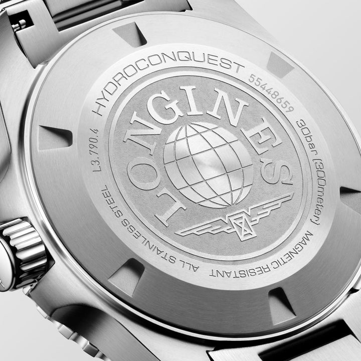 Hydroconquest Gmt Automatic Watch, Ø 41.00 Mm, Stainless Steel And Ceramic Bezel.