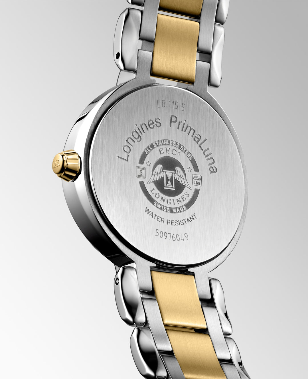 Primaluna Moonphase Quartz Watch, Ø 30.50 Mm, Stainless Steel And 18 Karat Yellow Gold Cap 200.