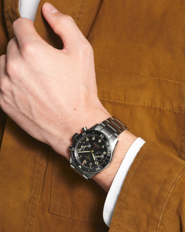 Spirit Flyback Titanium Automatic Watch, Ø 42.00 Mm, Titanium And Ceramic Bezel.