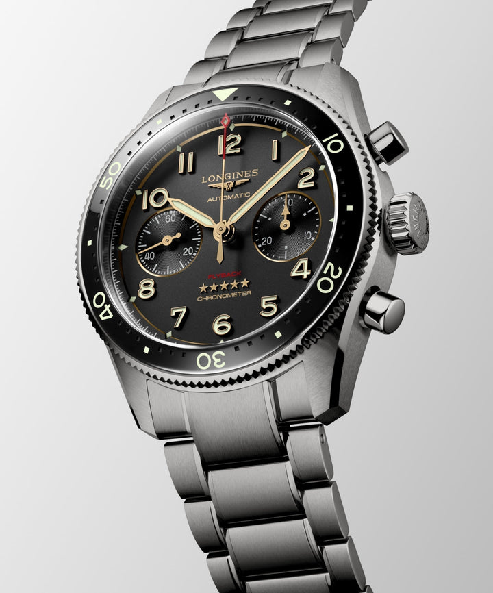 Spirit Flyback Titanium Automatic Watch, Ø 42.00 Mm, Titanium And Ceramic Bezel.