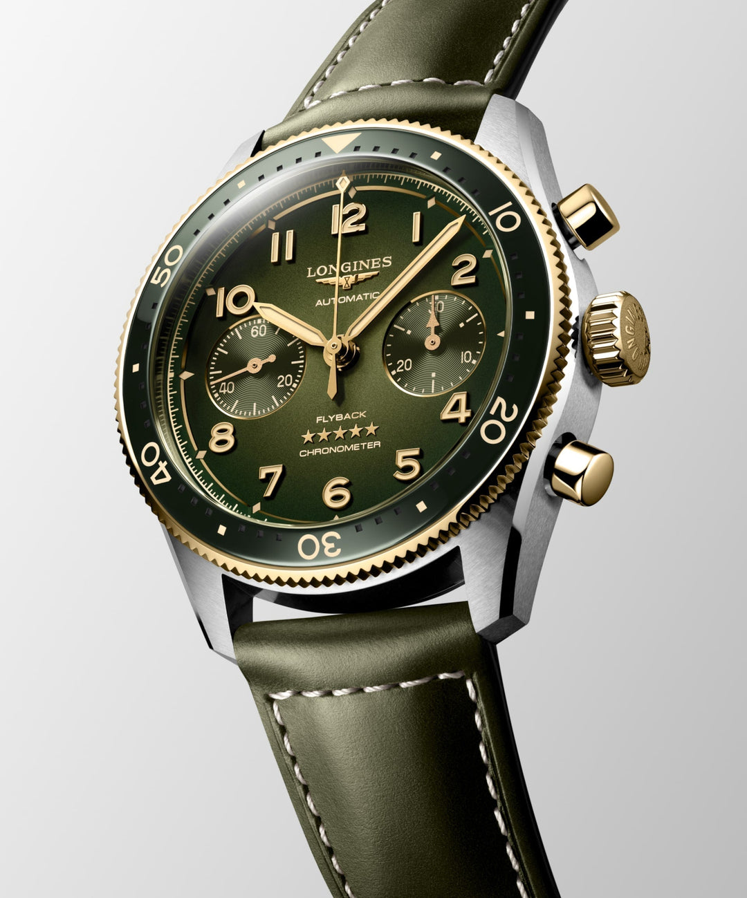 Spirit Flyback Automatic Watch, Ø 42.00 Mm, Stainless Steel And 18 Karat Yellow Gold Cap 200.