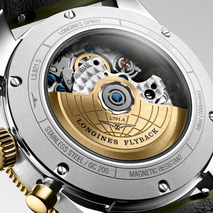 Spirit Flyback Automatic Watch, Ø 42.00 Mm, Stainless Steel And 18 Karat Yellow Gold Cap 200.
