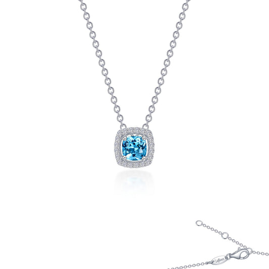 0 76 ctw cushion cut halo necklace 1
