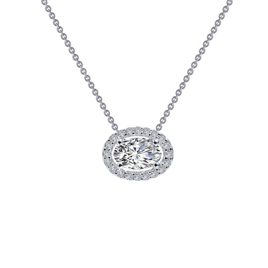 0 63 ctw oval halo necklace