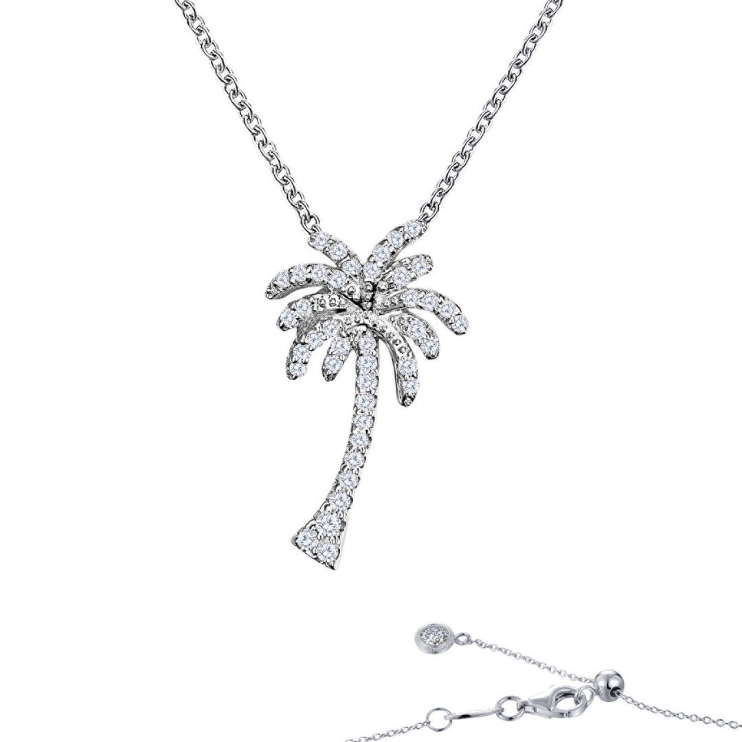 tropical palm tree necklace