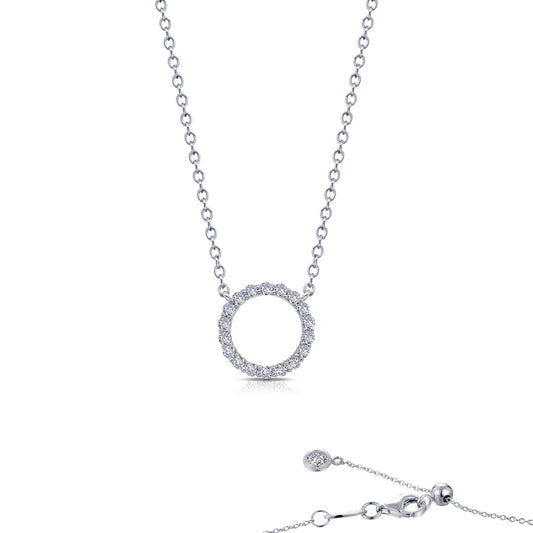 0 54 ctw open circle necklace