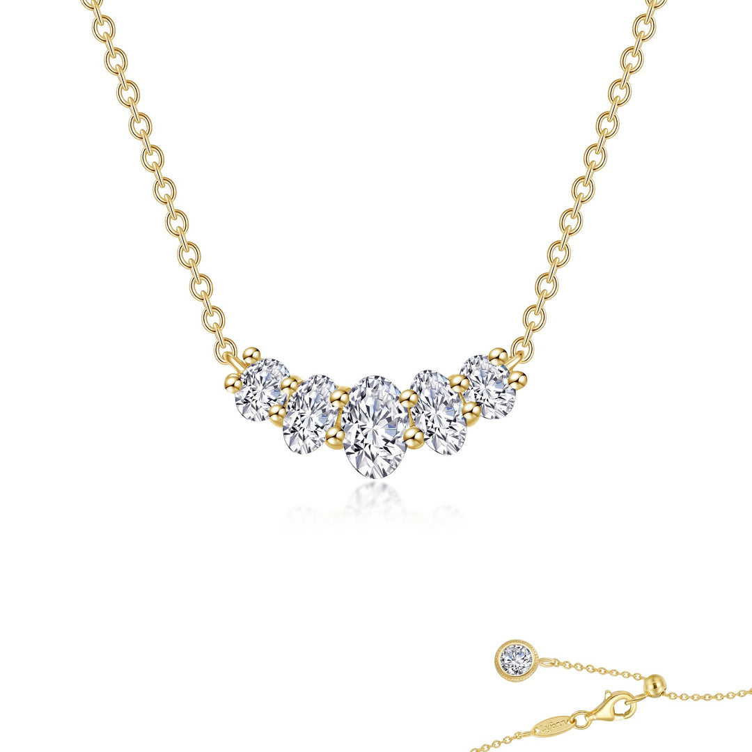 oval five stone necklace 1