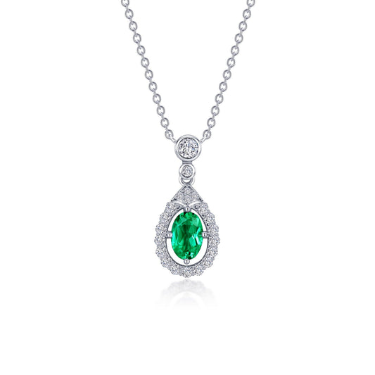 oval halo necklace 2