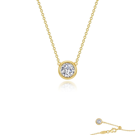 0 45 ctw bezel set solitaire necklace