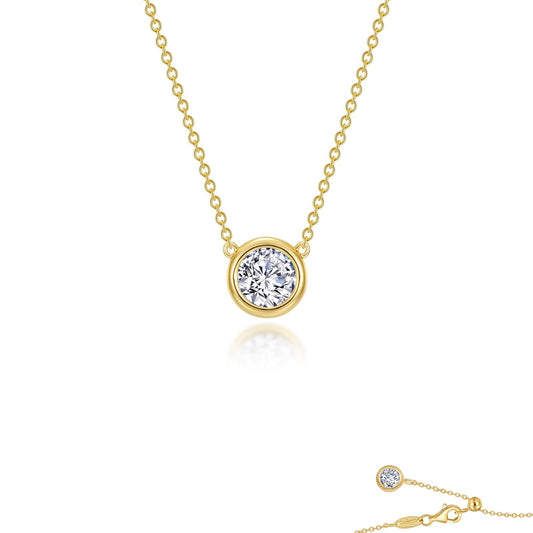 0 5 ctw bezel set solitaire necklace