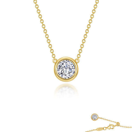 1 1 ctw bezel set solitaire necklace