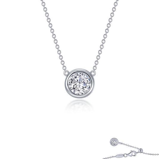 1 1 ctw bezel set solitaire necklace 1