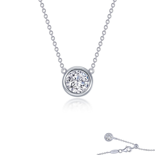 1 25 ctw bezel set solitaire necklace 1
