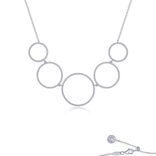 trendy five circle necklace