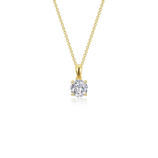 0 50 ctw 4 prong solitaire necklace