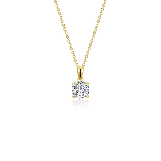 0 50 ctw 4 prong solitaire necklace