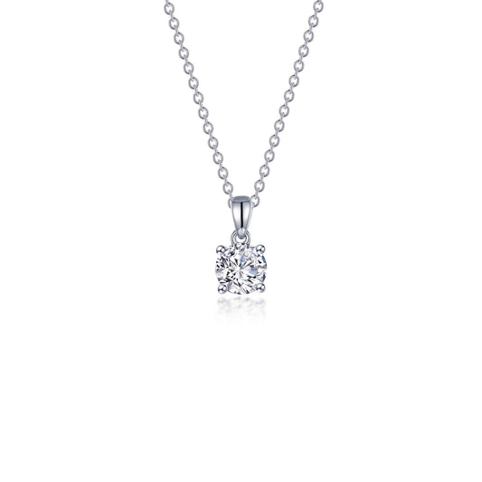 0 50 ctw 4 prong solitaire necklace 1