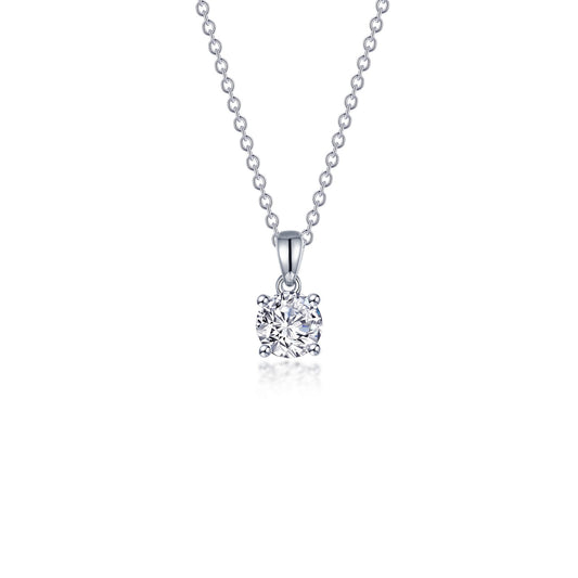 0 65 ctw 4 prong solitaire necklace 1