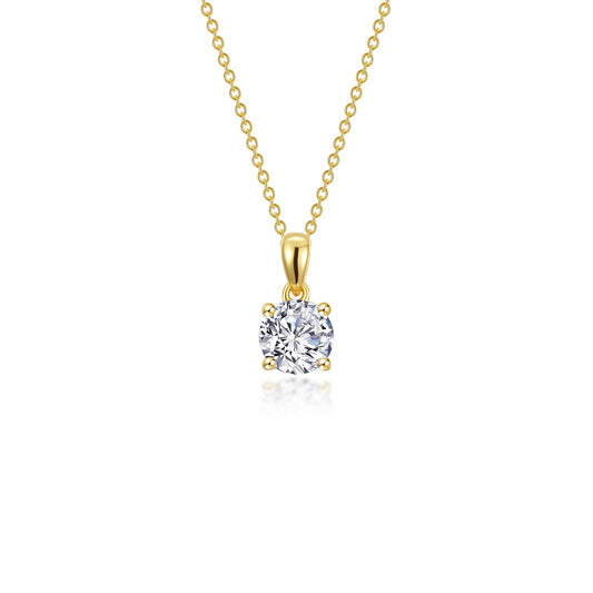 0 85 ctw 4 prong solitaire necklace