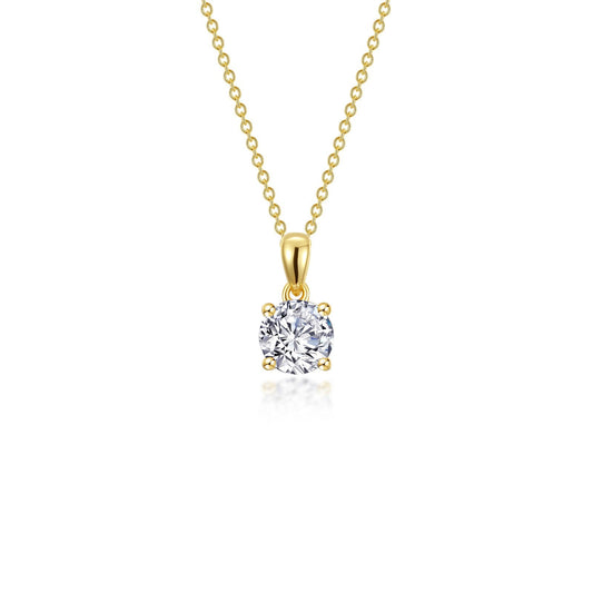0 85 ctw 4 prong solitaire necklace