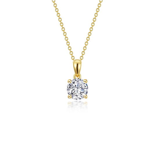 1 ctw 4 prong solitaire necklace
