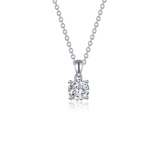 1 ctw 4 prong solitaire necklace 1
