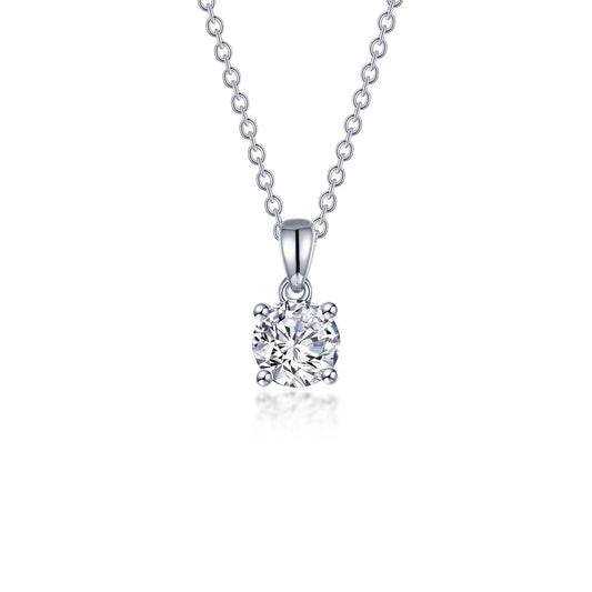 1 25 ctw 4 prong solitaire necklace 1