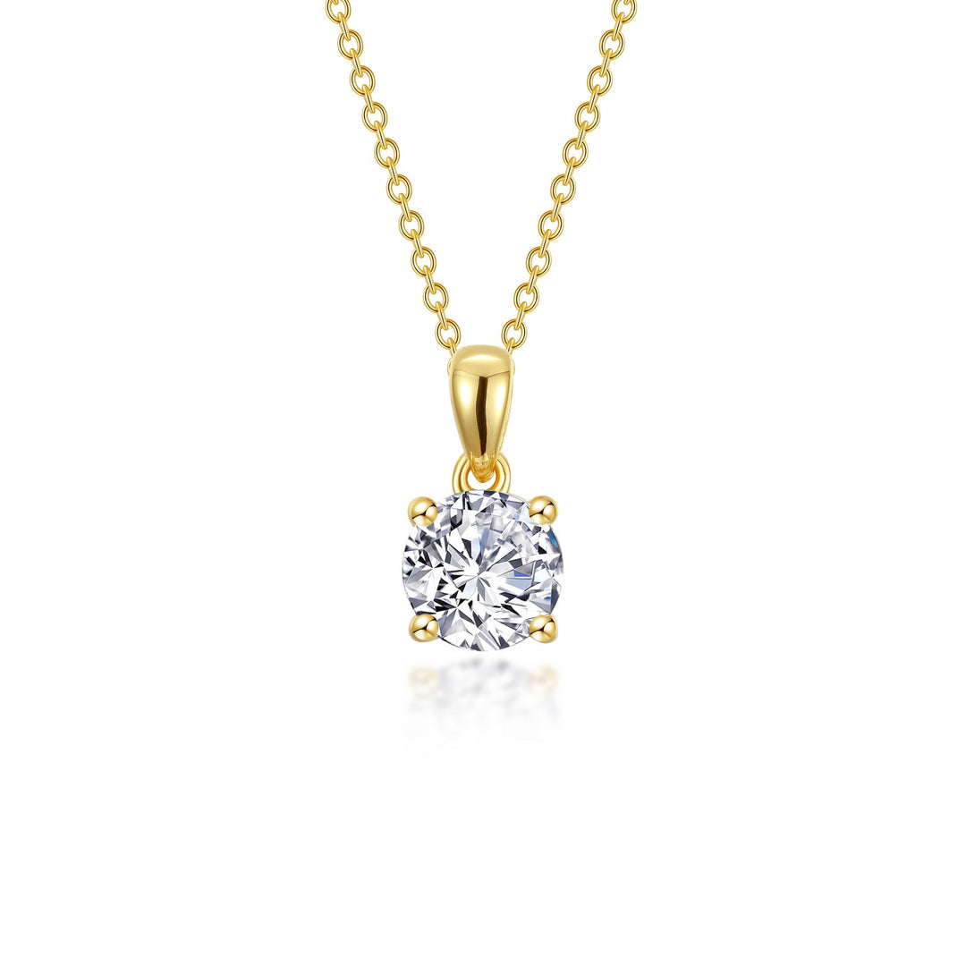 1.5 CTW 4-Prong Solitaire Necklace