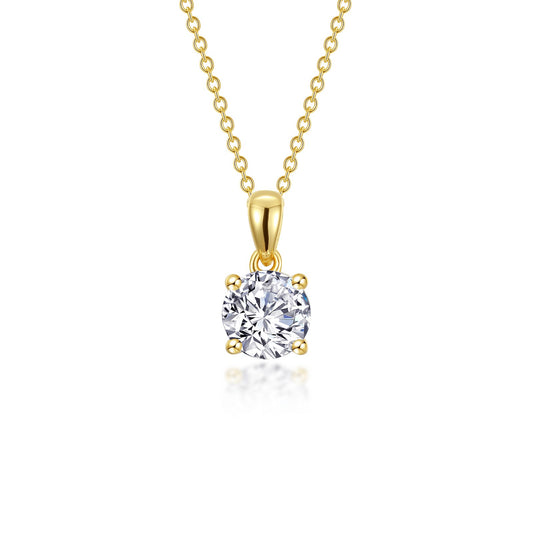 1 5 ctw 4 prong solitaire necklace