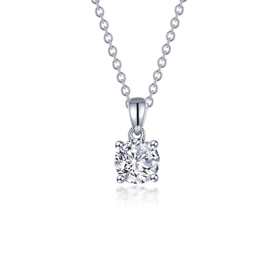 1 5 ctw 4 prong solitaire necklace 1