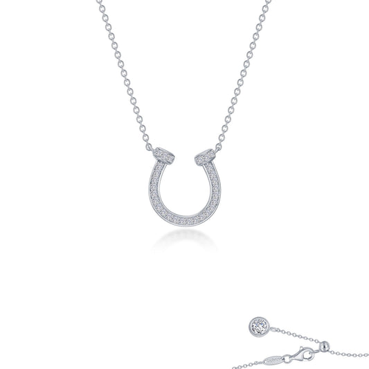 pave horseshoe necklace