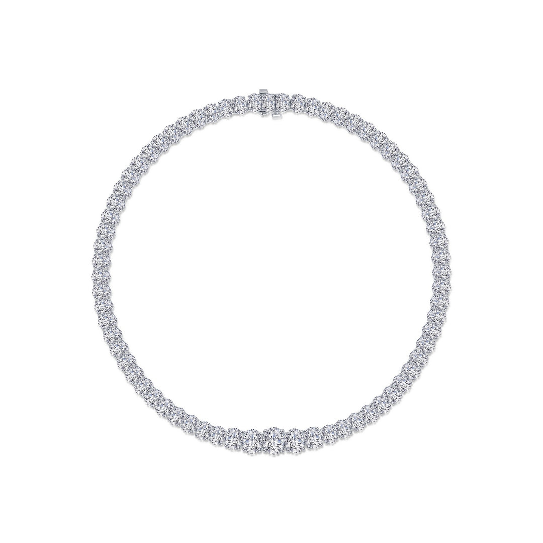 59 ctw graduated tennis necklace