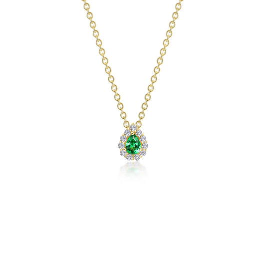 0 61 ctw pear shaped halo necklace