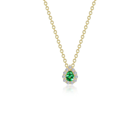 0 61 ctw pear shaped halo necklace