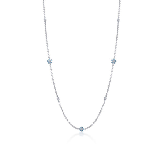 0 81 ctw mini flower station necklace