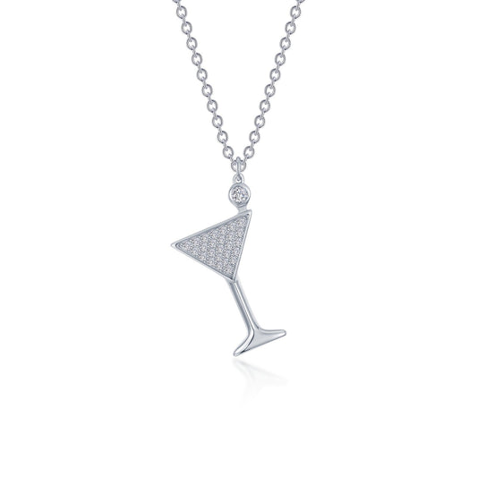 pave martini glass necklace 1