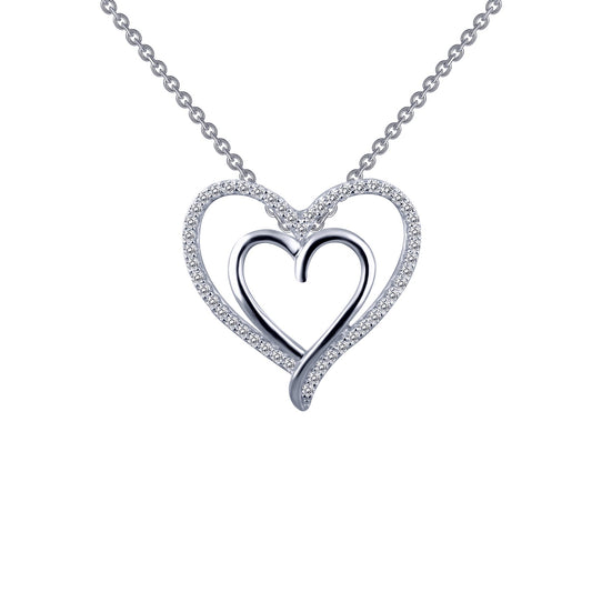 double heart pendant necklace 1