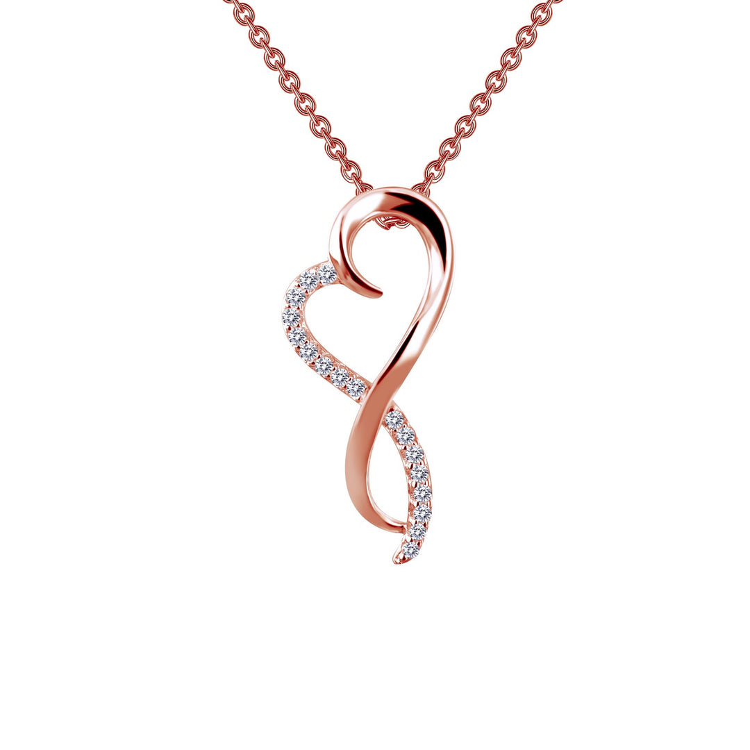 infinity heart pendant necklace