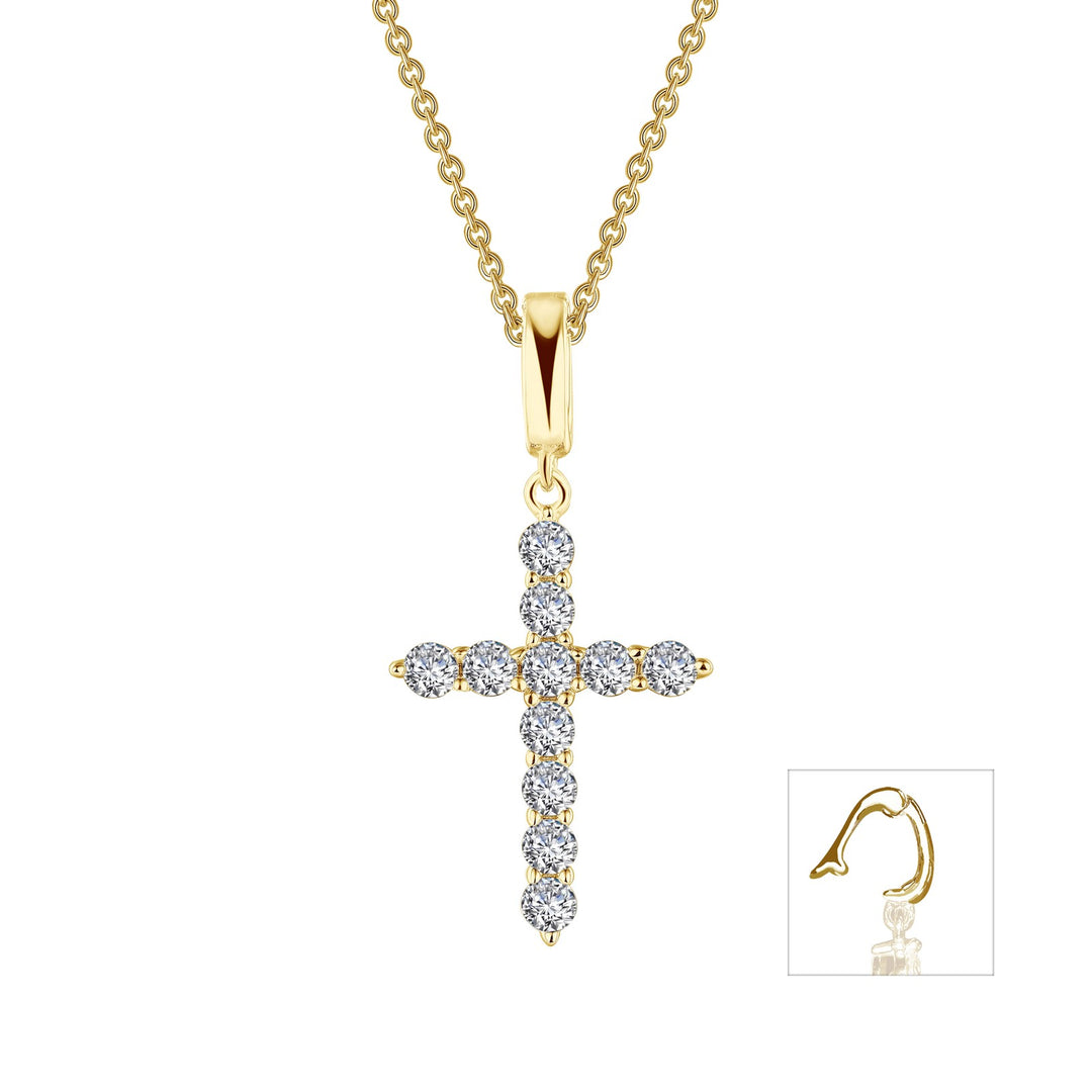 0 55 ctw cross pendant necklace 1