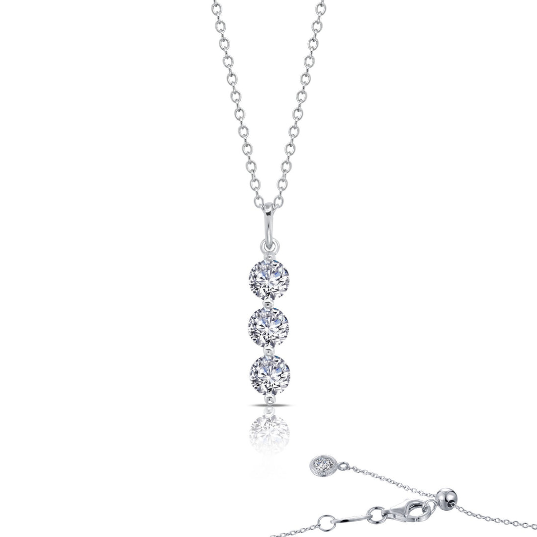 three stone pendant necklace
