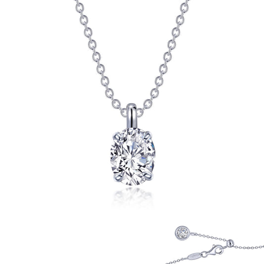 oval solitaire necklace