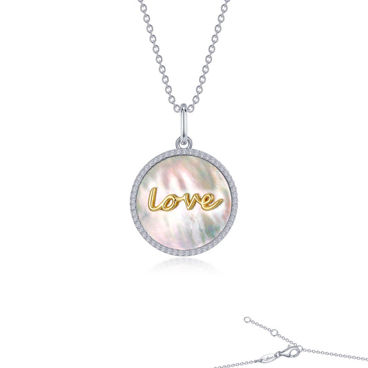mother of pearl love necklace