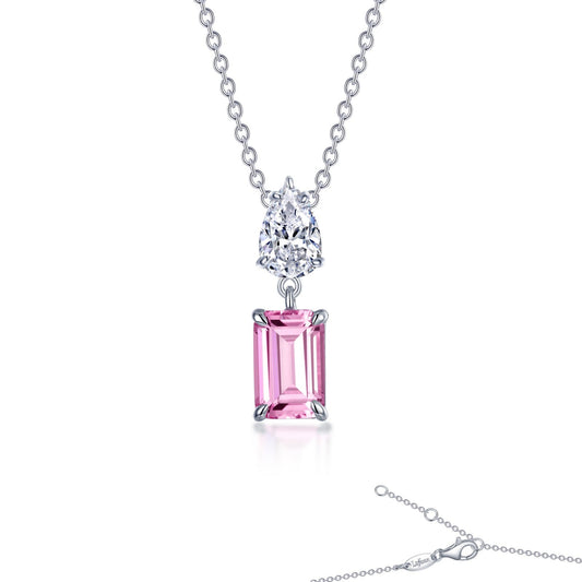 fancy lab grown sapphire pendant necklace