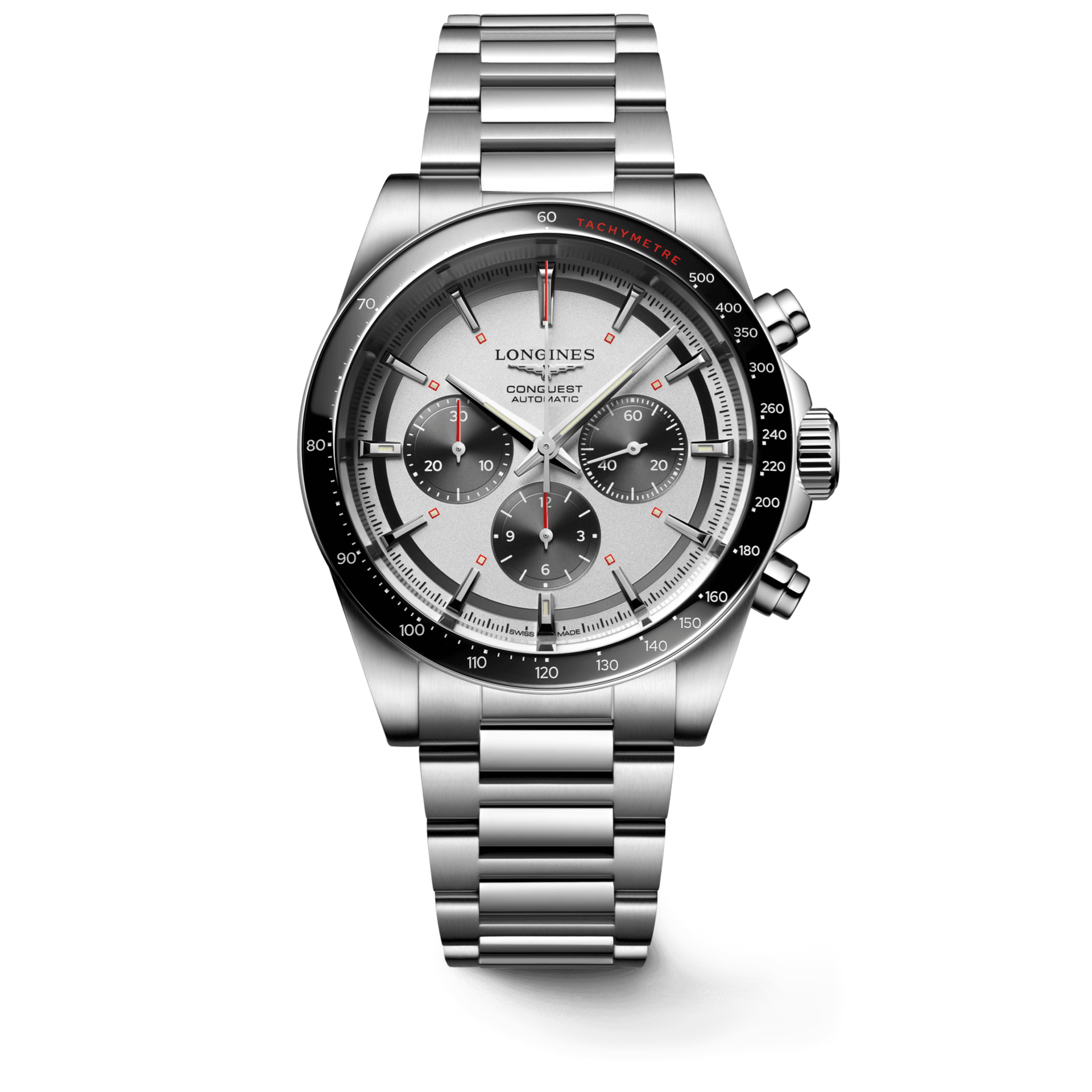 Conquest Chronograph Automatic Watch, Ø 42.00 Mm, Stainless Steel Conquest Chronograph Automatic Watch, Ø 42.00 Mm, Stainless Steel