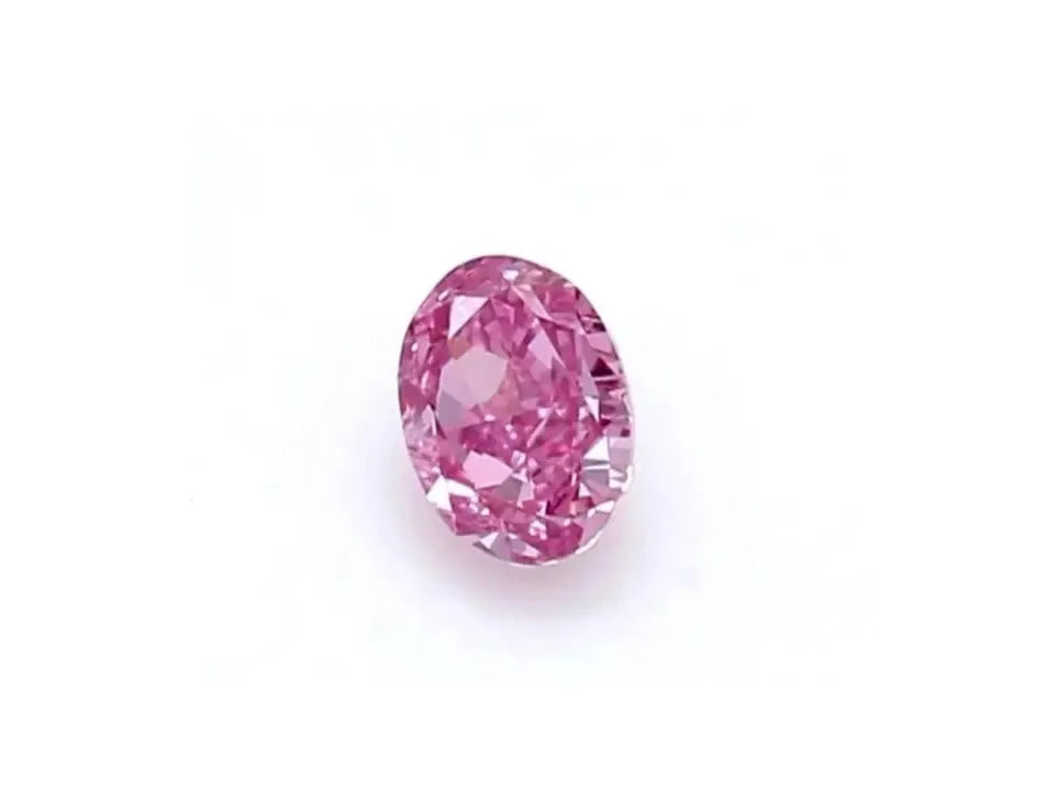 0.10ct Oval Natural Diamond (Colour Fancy Vivid Purplish Pink, Clarity VVS2, GIA Certified)