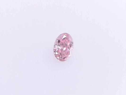 0.18ct Oval Natural Diamond (Colour Fancy Pink, Clarity VS2, GIA Certified)